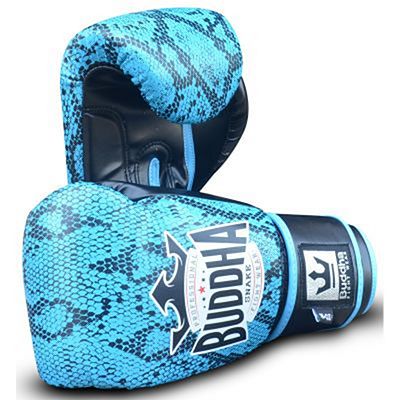 Buddha Snake Boxing Gloves Hellblau-Schwarz